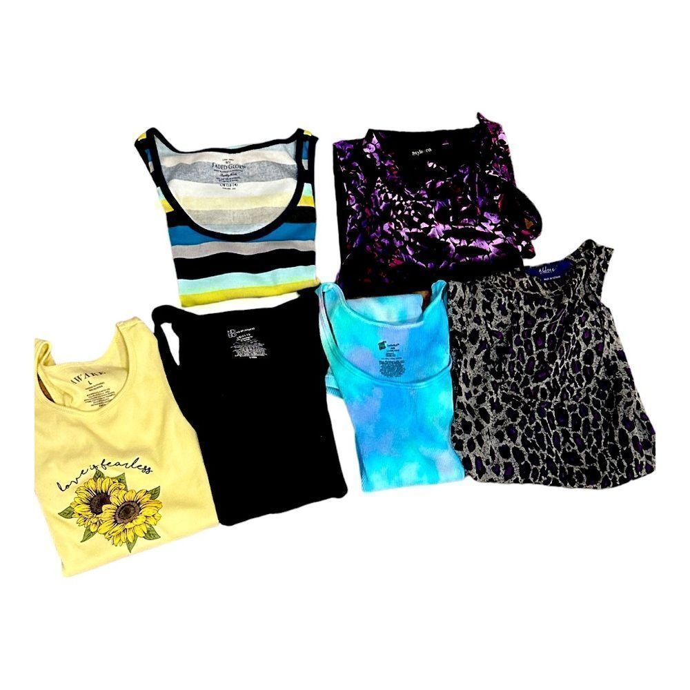 6 Tank top bundle, lot, 6 in total  large & XL EUC excellent used condition